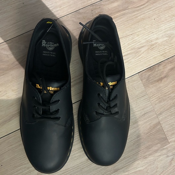 Dr. Martens Air Wair Soft Steel Toe Safety Shoes Men's Size 12 Black Slip Resist - Picture 11 of 11